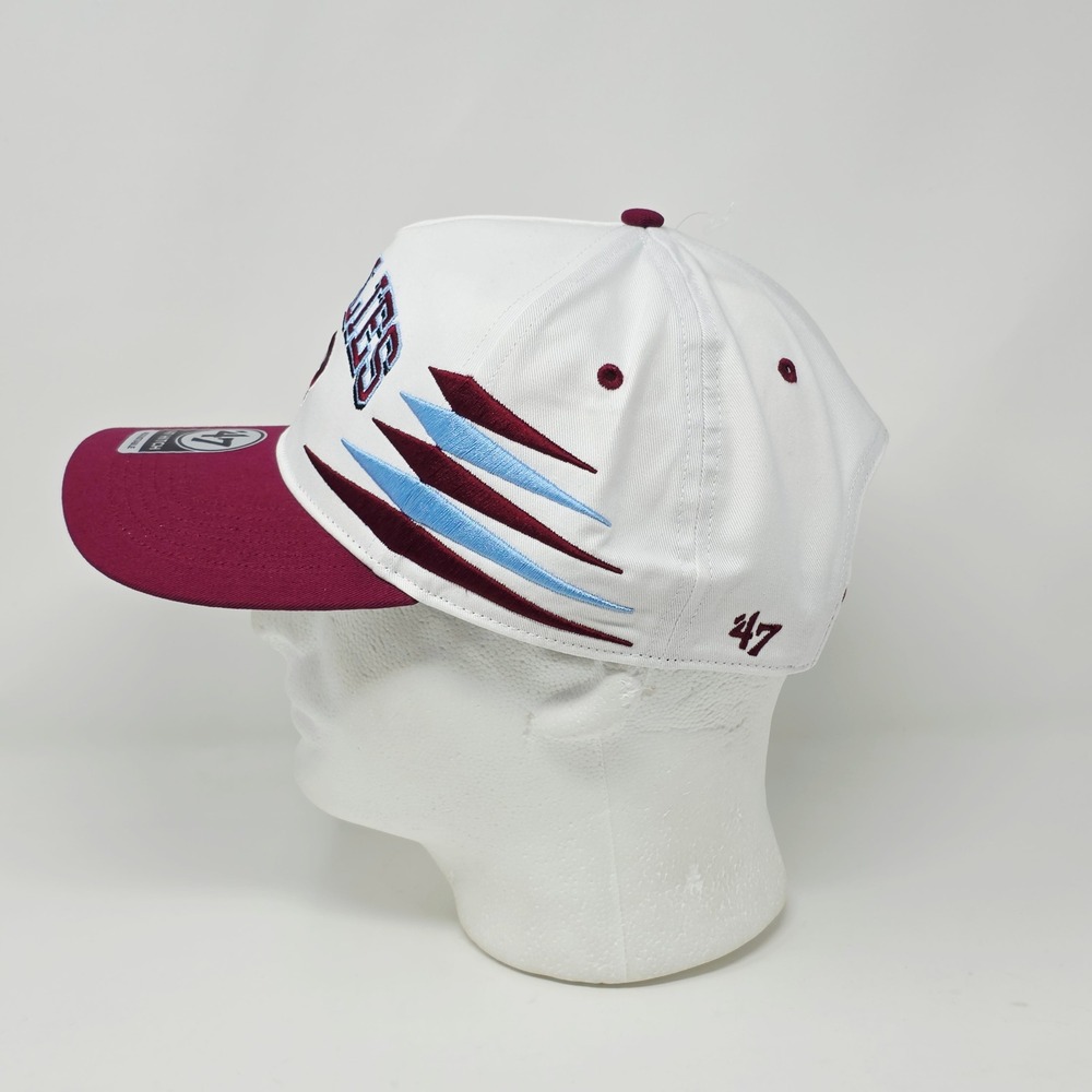 47 Brand Philadelphia Phillies Hitch Snapback Hat White Maroon Cooperstown MLB - Picture 2 of 8